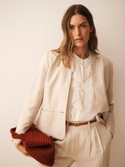 NRBY Jay Linen Jacket, Oyster, Oyster