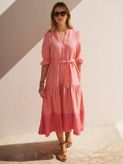 NRBY Annalee Linen Dress, Strawberry, Strawberry