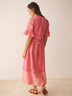 NRBY Tonia Pure Linen Dress - view 2, Cherry Red