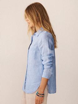 NRBY Carla Linen Shirt, Chambray Blue - view 2, Chambray Blue