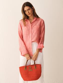 NRBY Carla Linen Shirt, Strawberry, Strawberry
