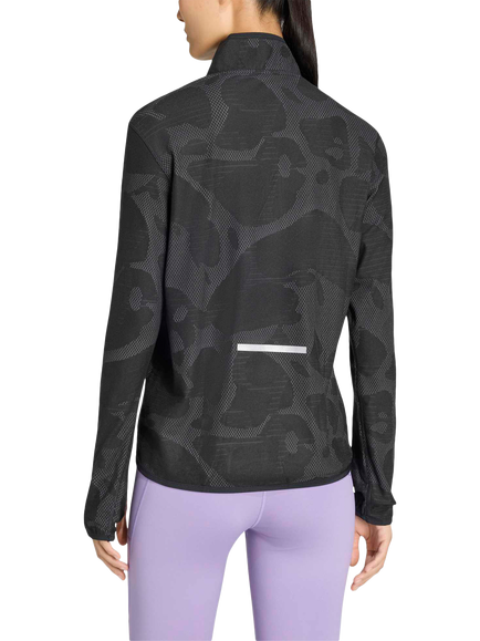 adidas adi365 Men's Half-Zip Running Shirt, Black/Grefiv - view 2, Black/Grefiv