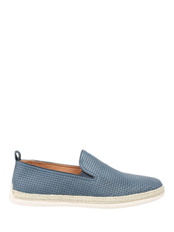 Jones Bootmaker Quince Leather Slip On Espadrilles, Navy