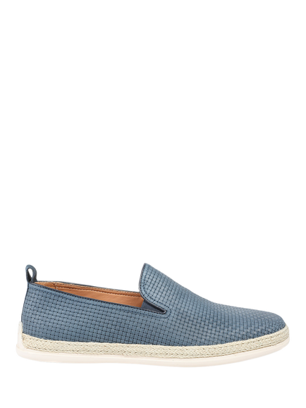 Jones Bootmaker Quince Leather Slip On Espadrilles, Navy