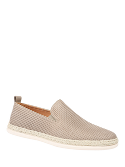 Jones Bootmaker Quince Leather Slip On Espadrilles - view 2, Sand