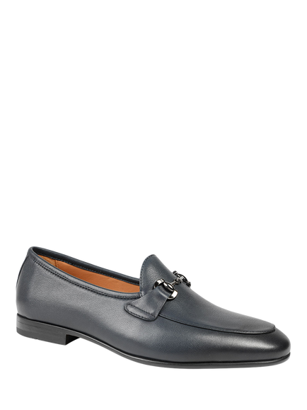 Jones Bootmaker Remus Leather Loafers - view 2, Navy