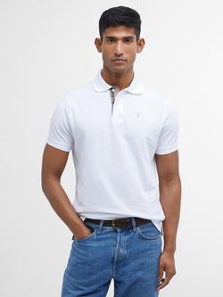 Barbour Tartan Pique Polo Shirt, White