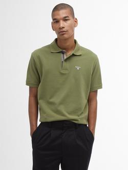 Barbour Tartan Pique Polo Shirt, Burnt Olive
