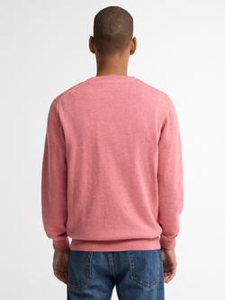 Barbour Pima Cotton Crew Neck Jumper - view 2, Pink Clay