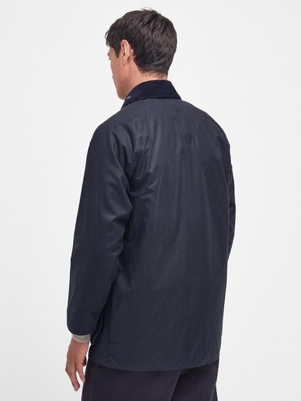 Barbour Beaufort Waxed Cotton Jacket - view 2, Navy