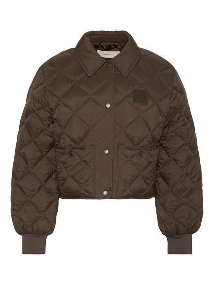 Calvin Klein Padded Water Resistant Quilted Jacket, Dark Brown - view 2, Dark Brown