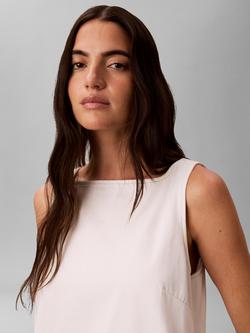 Calvin Klein Denim Shift Dress, Off White - view 2, Off White