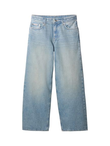 Calvin Klein Low Rise Baggy Denim Jeans, Light Blue - view 2, Light Blue