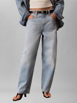 Calvin Klein Relaxed Barrel Jeans, Light Blue, Light Blue