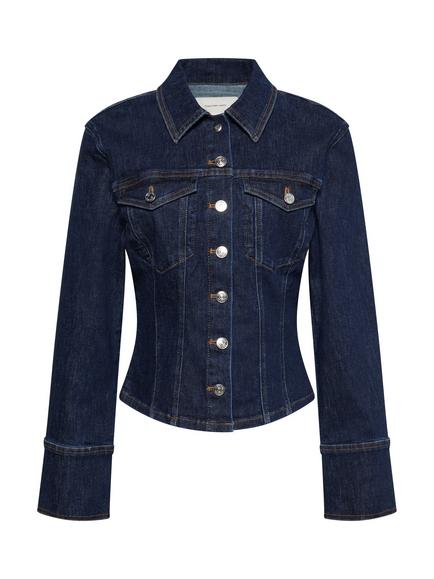 Calvin Klein Sculpt Trucker Button-Down Denim Shirt, Blue, Blue