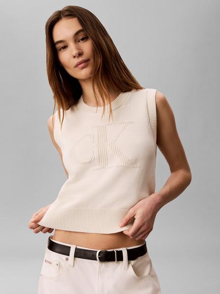 Calvin Klein Pure Cotton Tank Top, White, White
