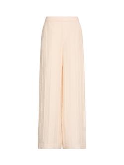 Calvin Klein Sheer Stripe Trousers, Cream - view 2, Cream