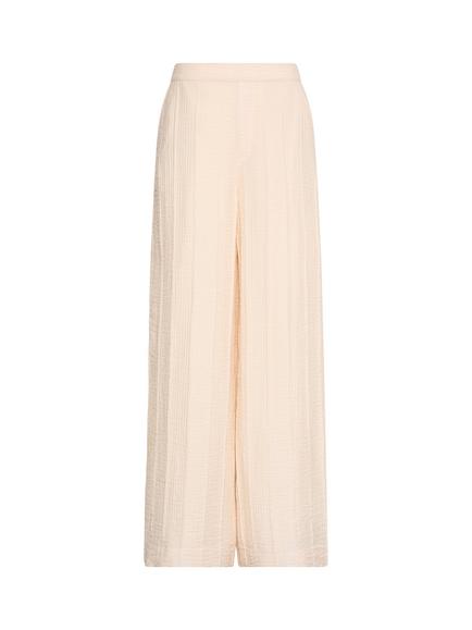 Calvin Klein Sheer Stripe Trousers, Cream - view 2, Cream