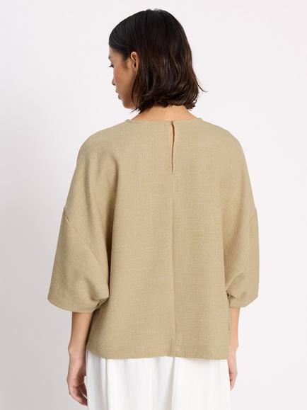 Albaray Anna Unwin Woven Oversized Top, Ochre - view 2, Ochre