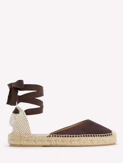 Boden Cassie Suede Flat Espadrille Sandals, Bitter Chocolate, Bitter Chocolate