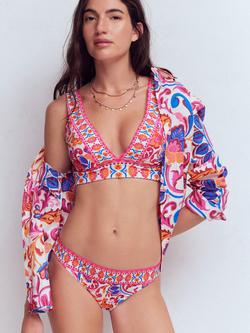 Boden Porto Bikini Bottoms, Pink/Multi, Pink/Multi