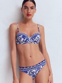 Boden Classic Tigers Paradise Bikini Bottoms, Blue/Multi, Blue/Multi