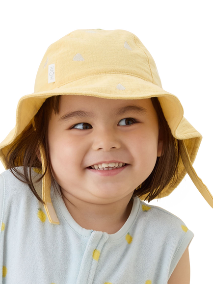 MORI Baby Lemon Floppy Hat, Yellow - view 2, Yellow