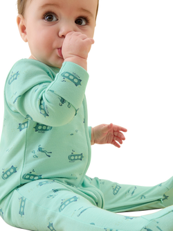 MORI Baby Submarine Sleep Clever Zip Sleepsuit, Green - view 2, Green