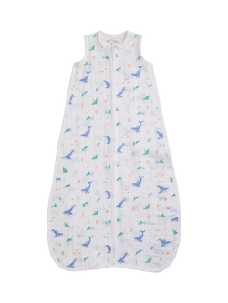 MORI Baby Muslin Front Opening Sleeping Bag, 0.5 Tog, White/Multi, White/Multi