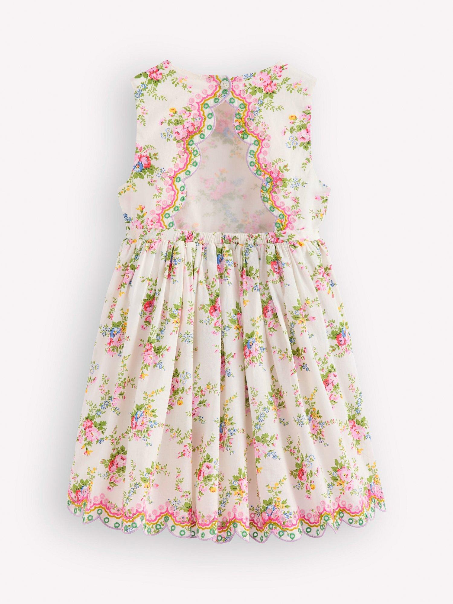 mini boden 12 days of christmas dress Kids' Broderie Cut-Out Back Dress, Soft Ivory/Rosa 12 days of christmas dress up ideas for work Black Friday Sale | RS-06.17.26 Size:160 (Height 155–164 cm)