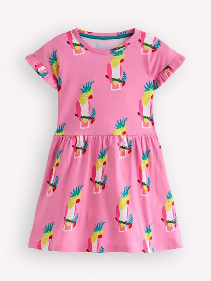 Mini Boden Kids' Jersey T-Shirt Dress, Pink, Pink