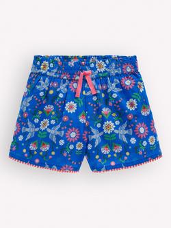 Mini Boden Kids' Pull-on Drawstring Shorts, Blue, Blue
