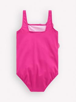 Mini Boden Kids' Peacock Applique Swimsuit, Pink - view 2, Pink