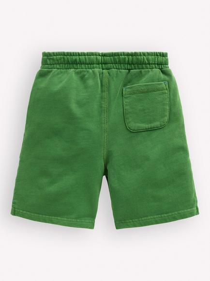 Mini Boden Kids' Cotton Garment Dye Sweat Shorts, Paradise Green - view 2, Paradise Green