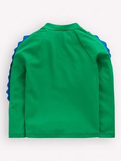 Mini Boden Kids' Sun Safe Fun Rash Vest, Green Chameleon - view 2, Green Chameleon