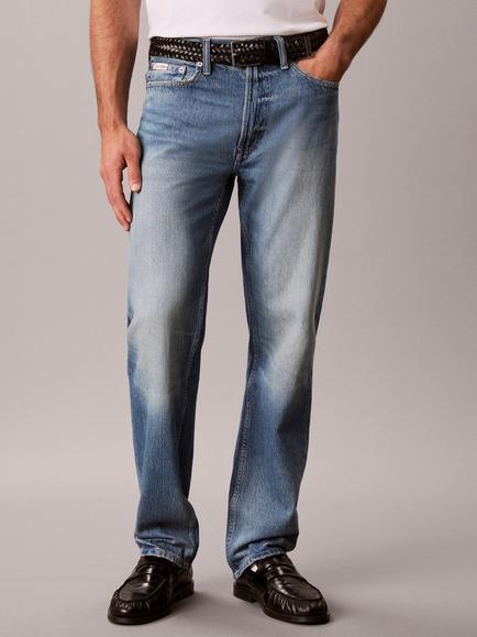 Calvin Klein Standard Straight Jeans, Mid Blue, Mid Blue