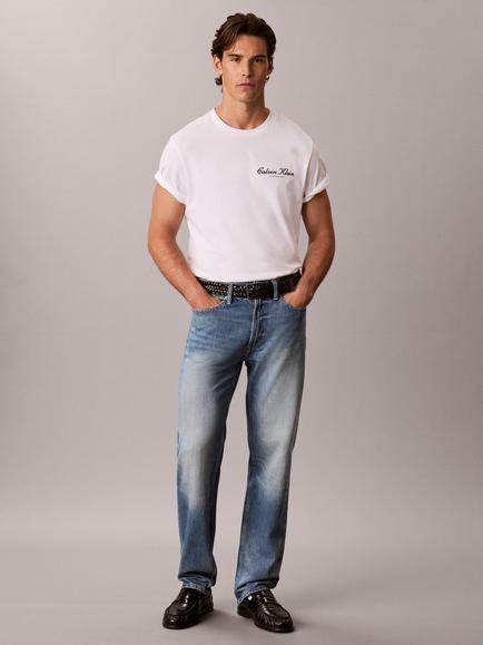 Calvin Klein Standard Straight Jeans, Mid Blue - view 2, Mid Blue