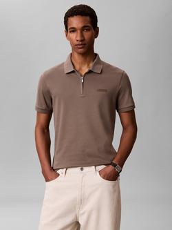Calvin Klein Slim Fit Polo Shirt, Tan, Tan