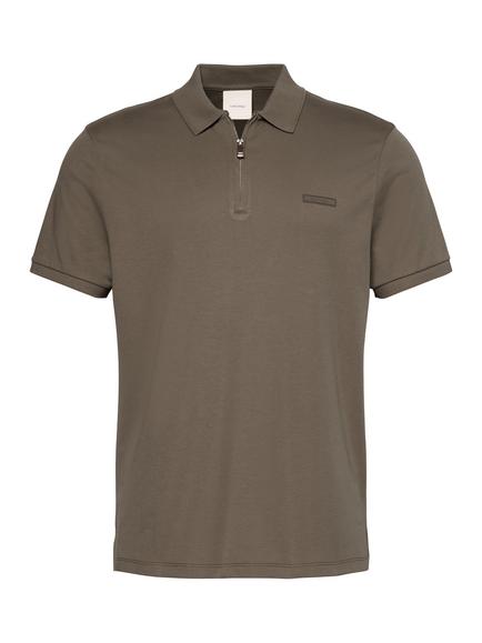 Calvin Klein Slim Fit Polo Shirt, Tan - view 2, Tan