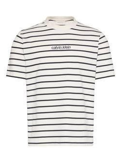 Calvin Klein Cotton Stripe Crew-Neck T-Shirt, Multi - view 2, Multi