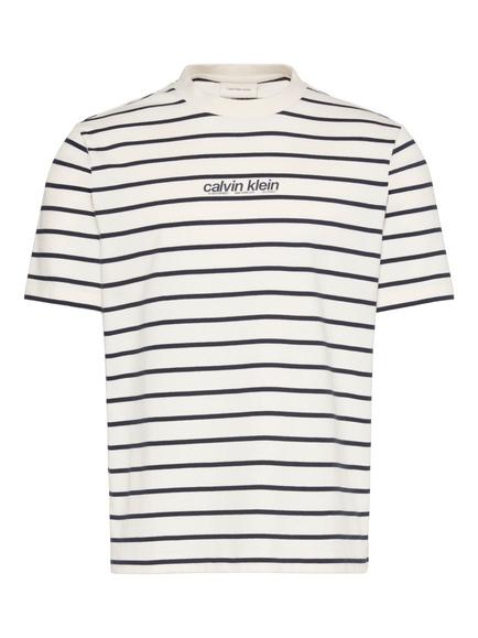 Calvin Klein Cotton Stripe Crew-Neck T-Shirt, Multi - view 2, Multi