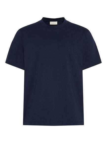 Calvin Klein Monogram Cotton T-Shirt, Dark Blue - view 2, Dark Blue