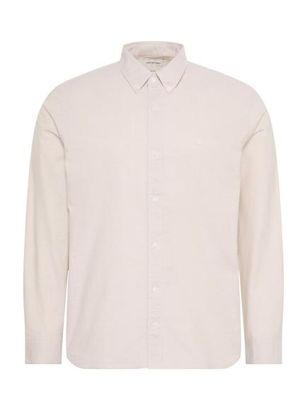 Calvin Klein Button Down Cotton Blend Shirt, White - view 2, White