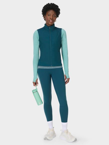 Sweaty Betty Runner's High Gilet, Deep Green, Deep Green