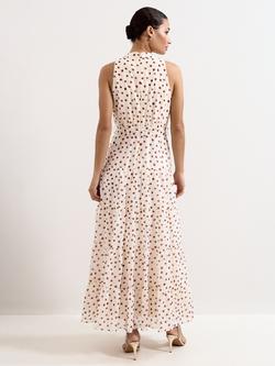 Phase Eight Nita Spot Maxi Dress, Cream - view 2, Cream