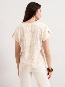 Phase Eight Kayla Floral T-Shirt, Neutral - view 2, Neutral
