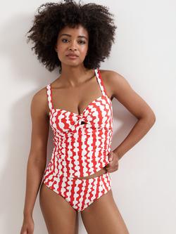 Phase Eight Lara Printed Tankini Top, Red, Red