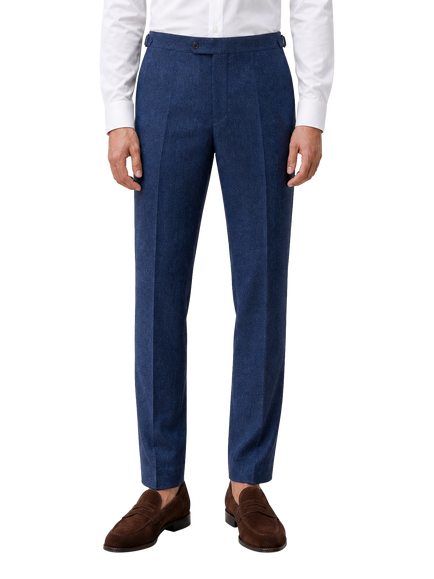 Richard James London Classic Wool Trousers, Navy Check Sf1926, Navy Check Sf1926