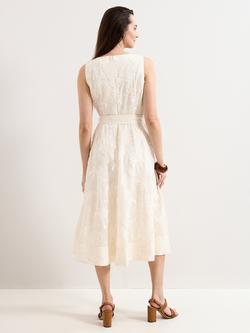 Phase Eight Harley Embroidered Fit and Flare Midi Dress, White - view 2, White