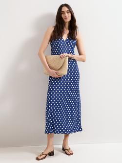 Phase Eight Tina Polka Dot Sleeveless Dress, Navy/Ivory, Navy/Ivory